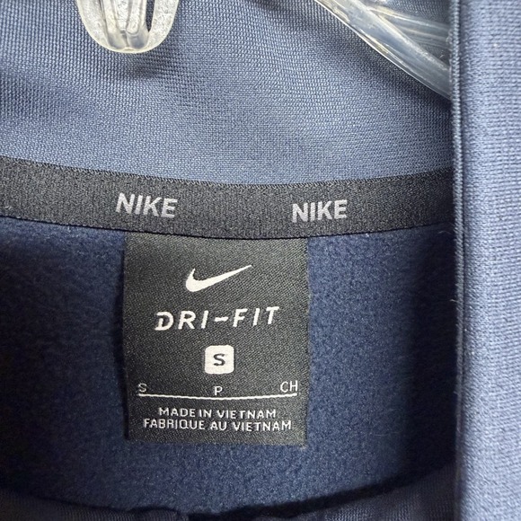 Nike Dri Fit Sweatshirt Mens Size S Blue Fleece 1/4 Zip Pullover 932041-471 - Picture 4 of 10